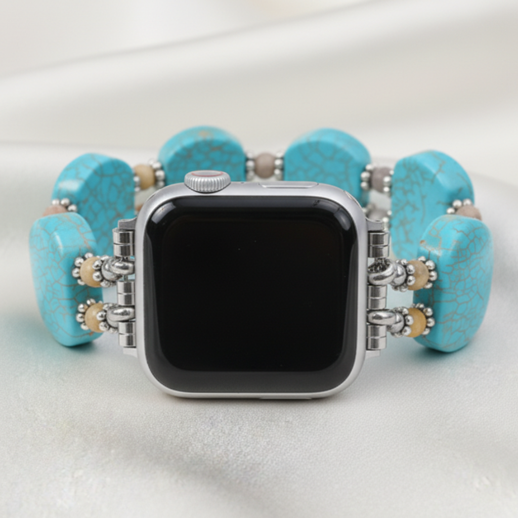 Pulseira elástica Apple Watch Horizon de Howlita turquesa