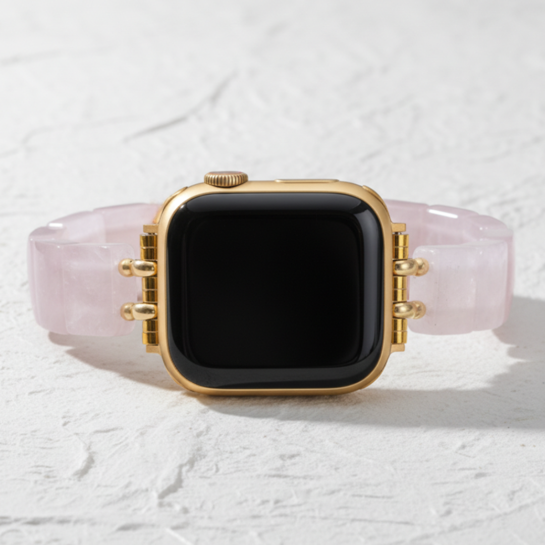 Pulseira elástica de quartzo blush para Apple Watch