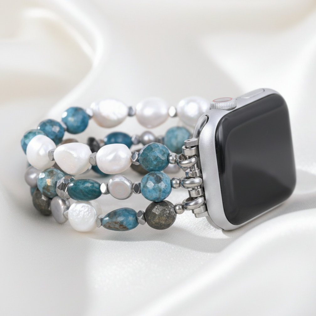 Pulseira Elástica Platinum Noir para Apple Watch