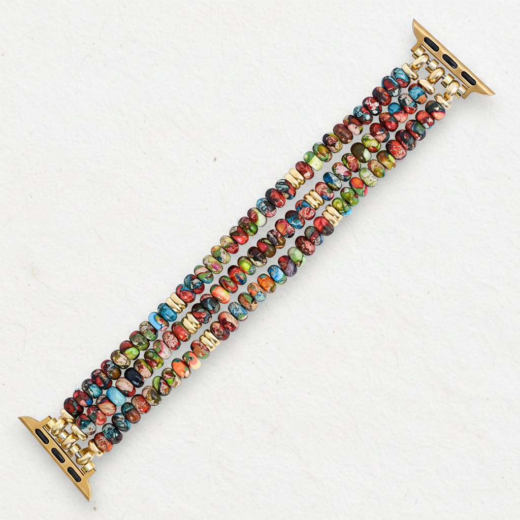 Pulseira Elástica Boho Caleidoscópio para Apple Watch