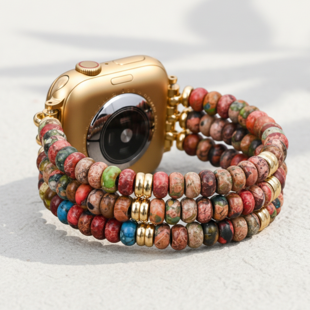 Pulseira Elástica Boho Caleidoscópio para Apple Watch