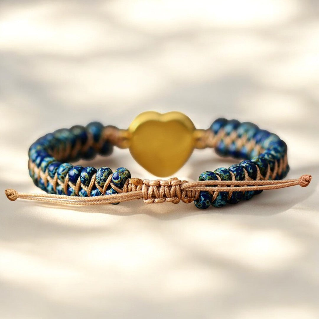 Pulseira de Coração de Opala Amizade Eterna