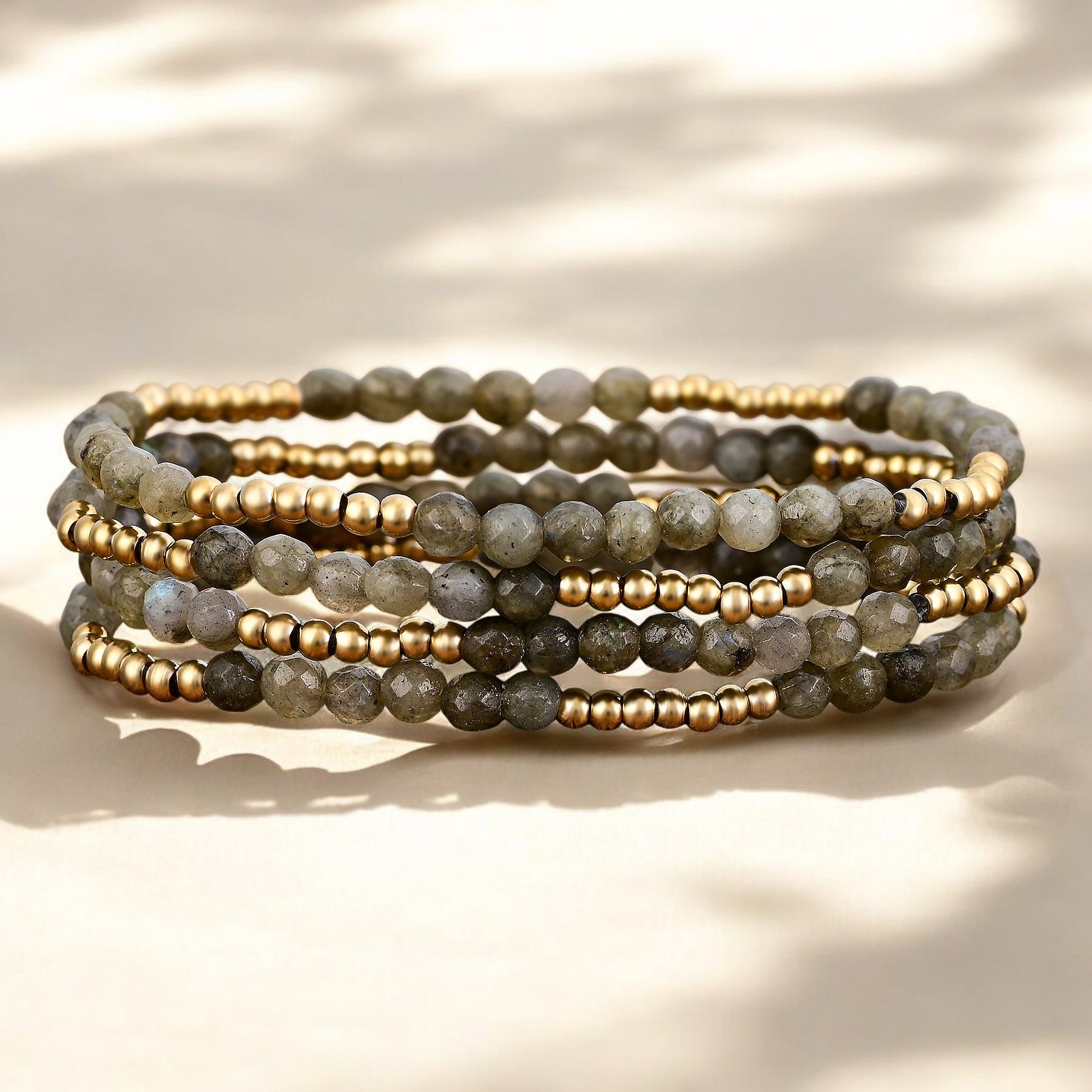 Conjunto de Pulseiras Mágicas de Labradorita