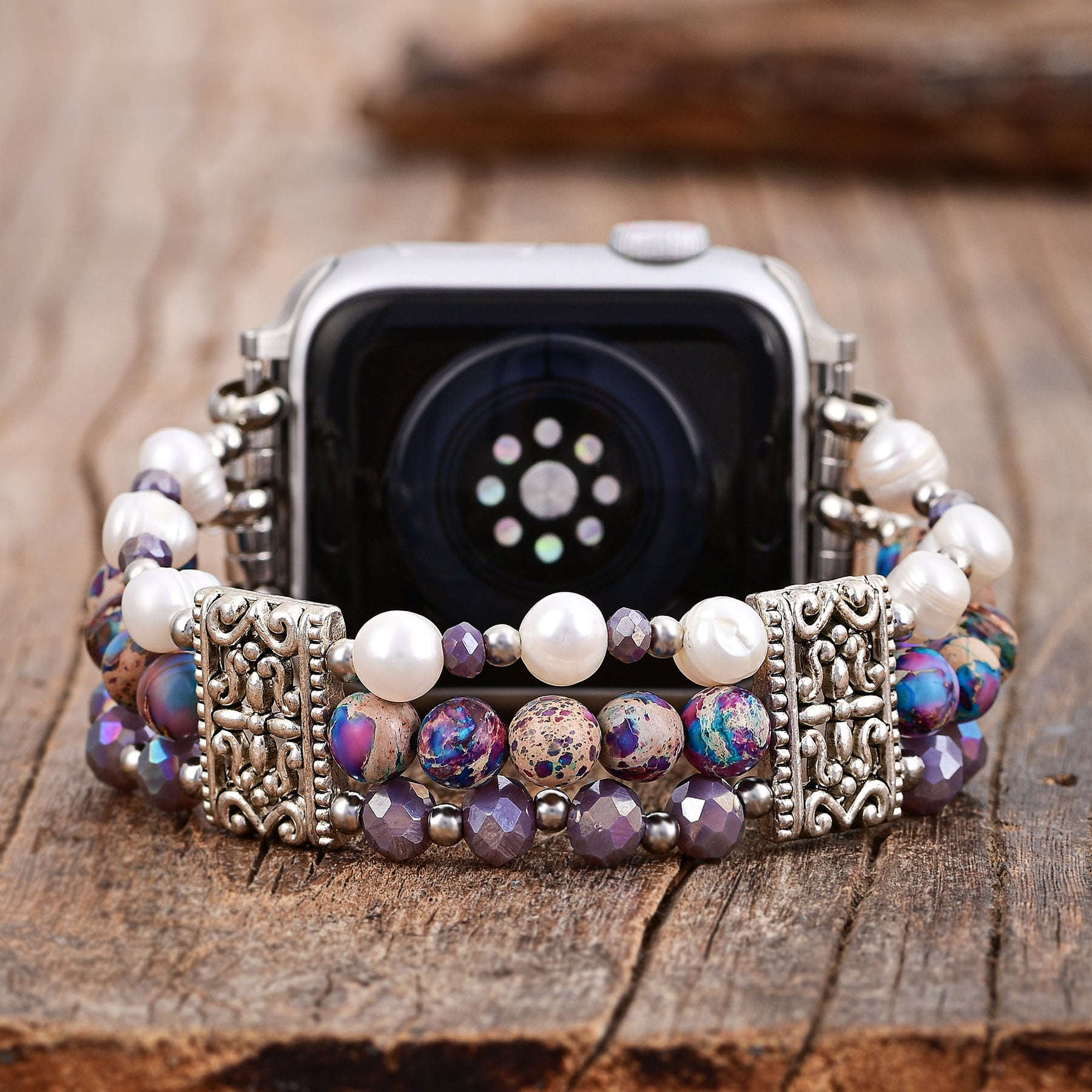 Pulseira Artisanal de Jasper Oasis para Apple Watch