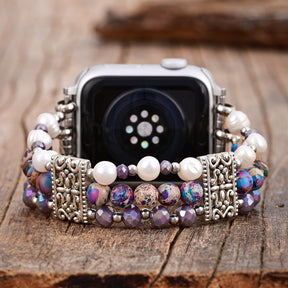 Pulseira Artisanal de Jasper Oasis para Apple Watch