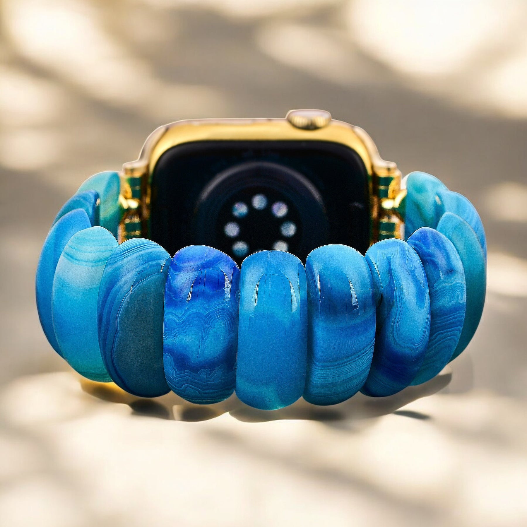 Pulseira Elástica Blue Lagoon Agate para Apple Watch