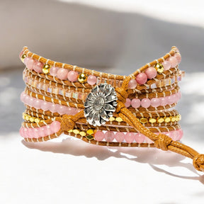 Pulseira Apple Watch de Quartzo Rosa Dourado