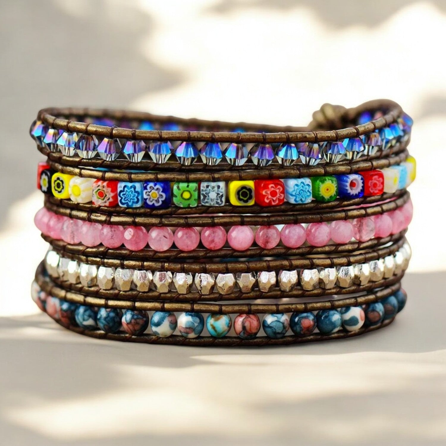 Pulseira Protetora Envolvente Flor de Cura