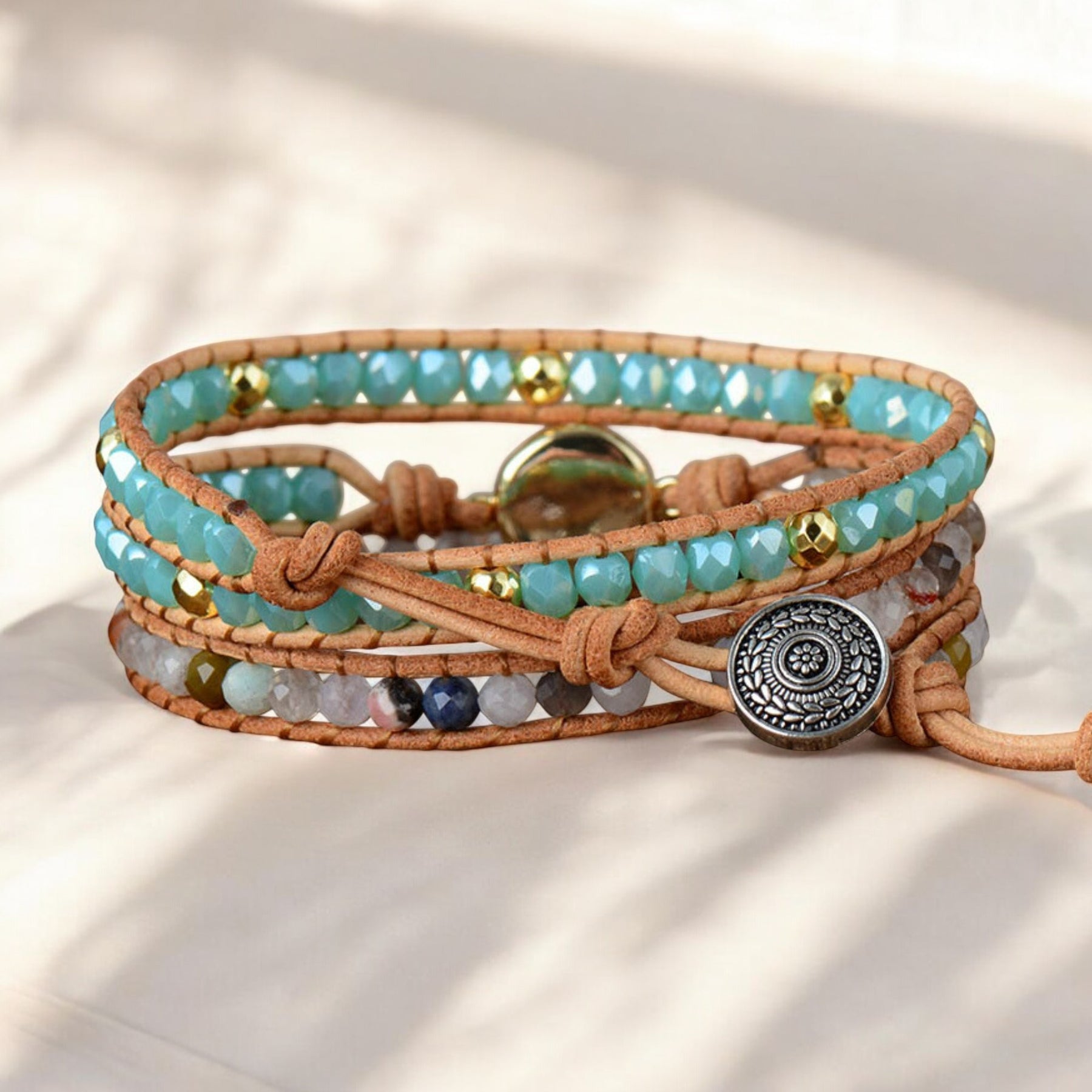 Pulseira Envoltório de Proteção de Opala Curativa