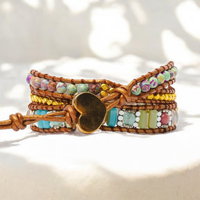 Pulseira Envolvente de Rodocrosita Curativa