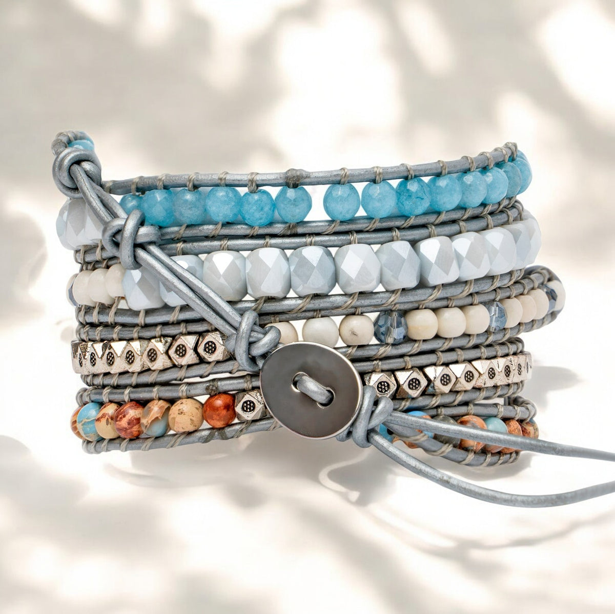 Pulseira Envolvente de Topázio Curativo
