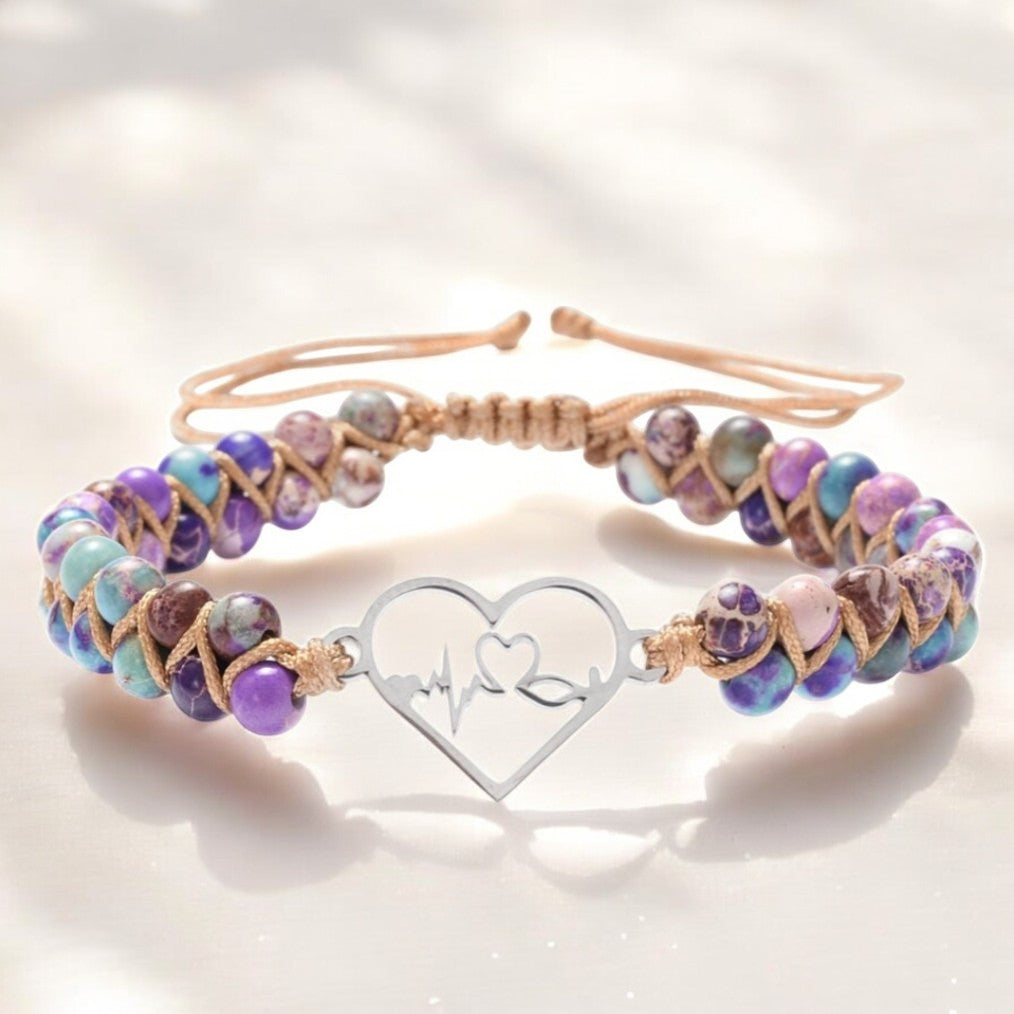Pulseira de Cura com Pingente de Batimento Cardíaco