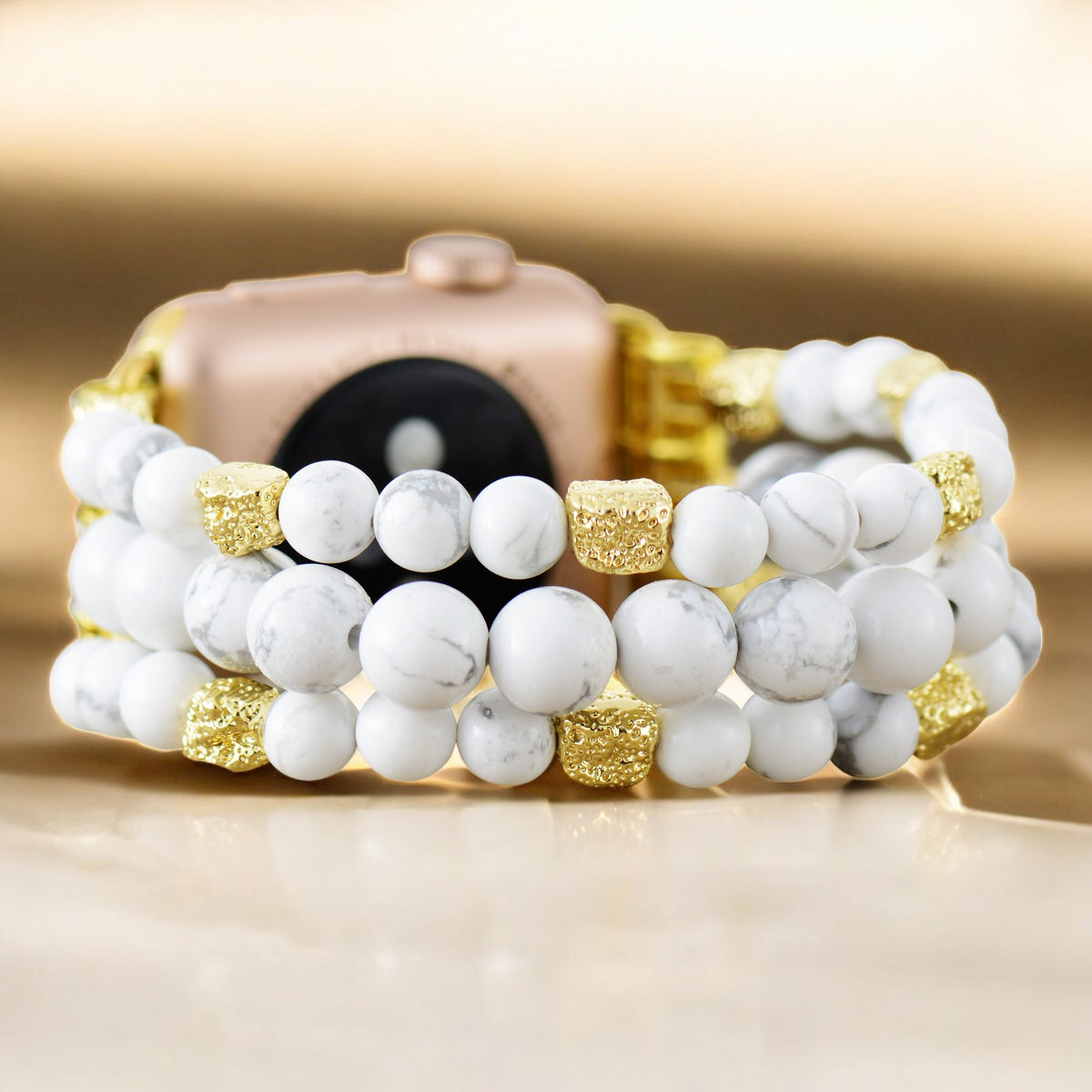Pulseira Howlite Spirit Stretch para Apple Watch
