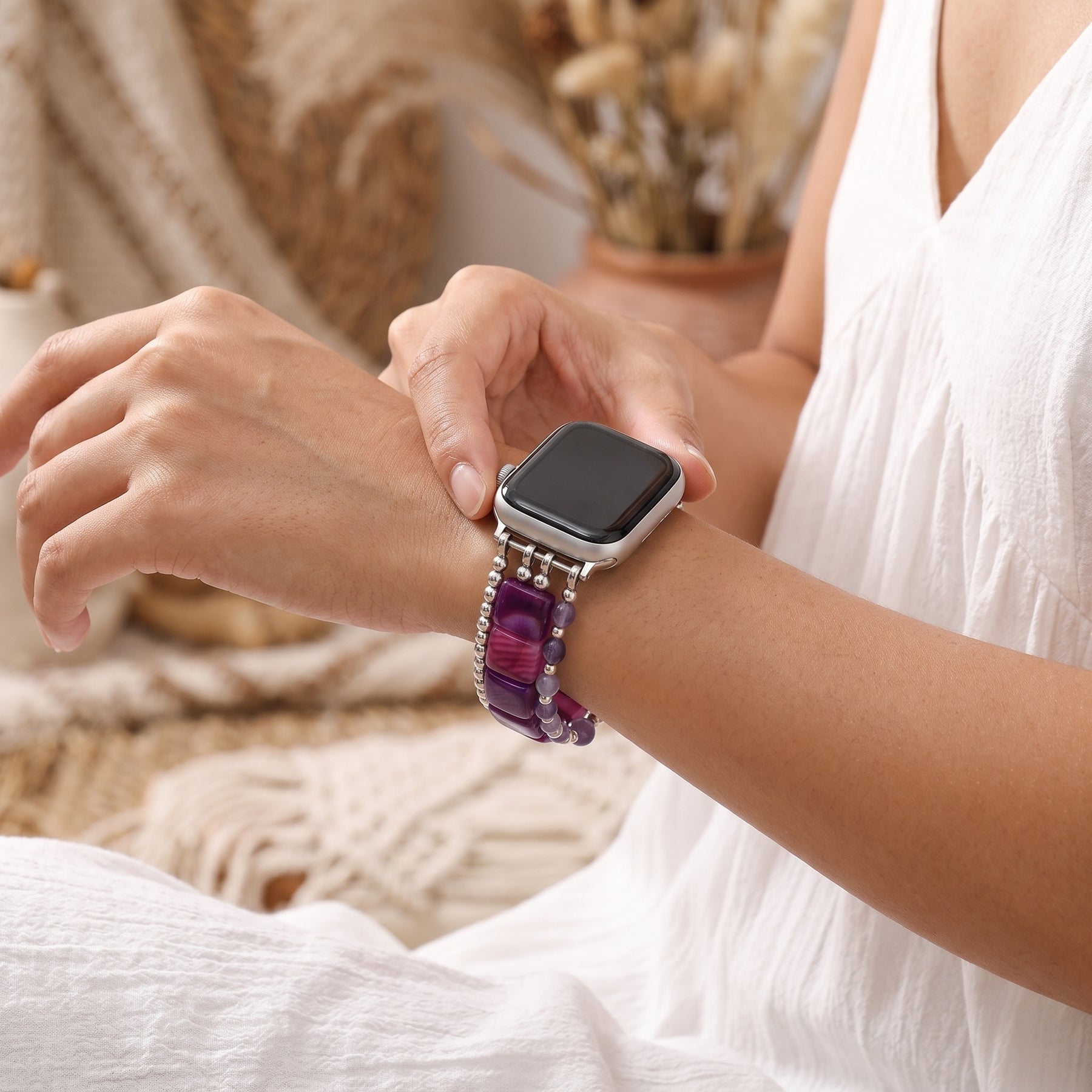 Pulseira elástica para Apple Watch Violet Hour Amethyst