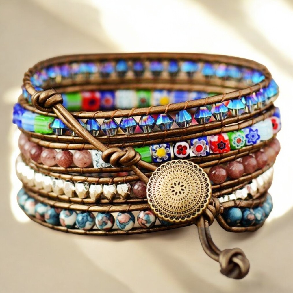 Pulseira Envoltório de Proteção Floral Imperial