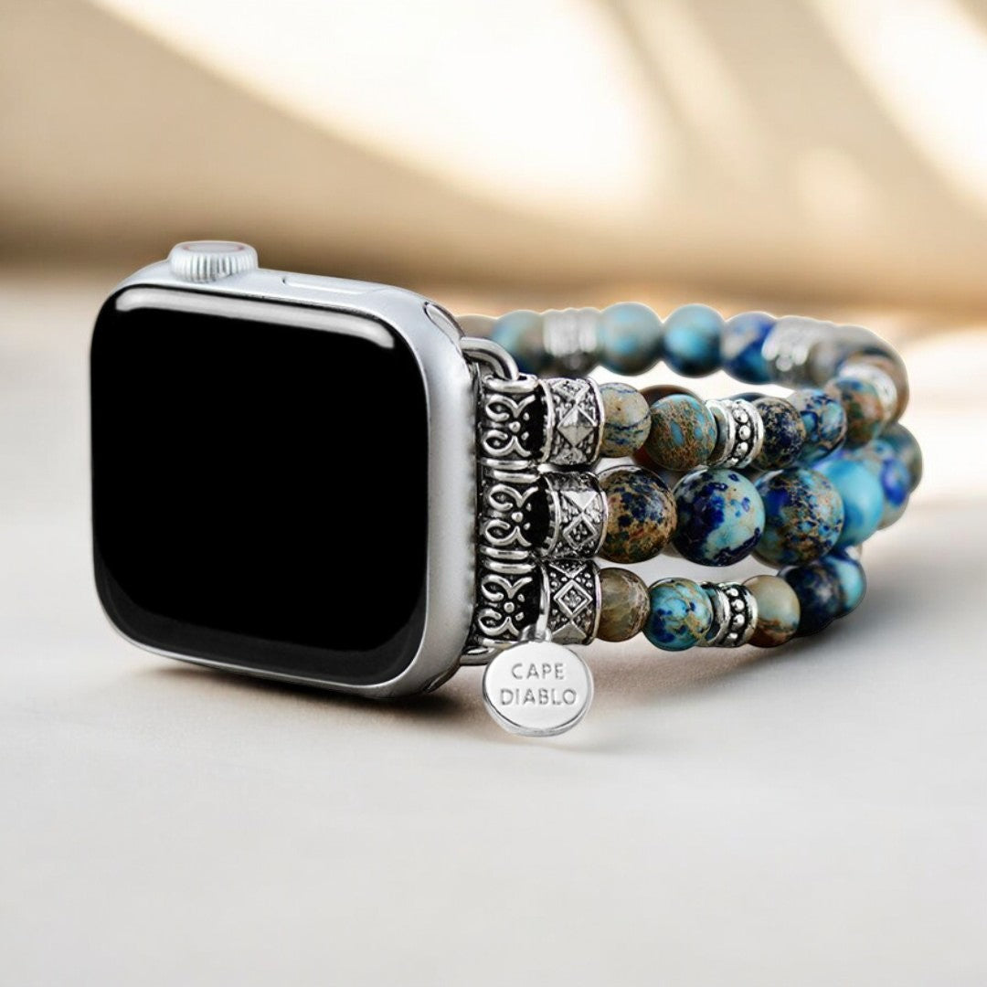 Pulseira elástica para Apple Watch em jaspe imperial