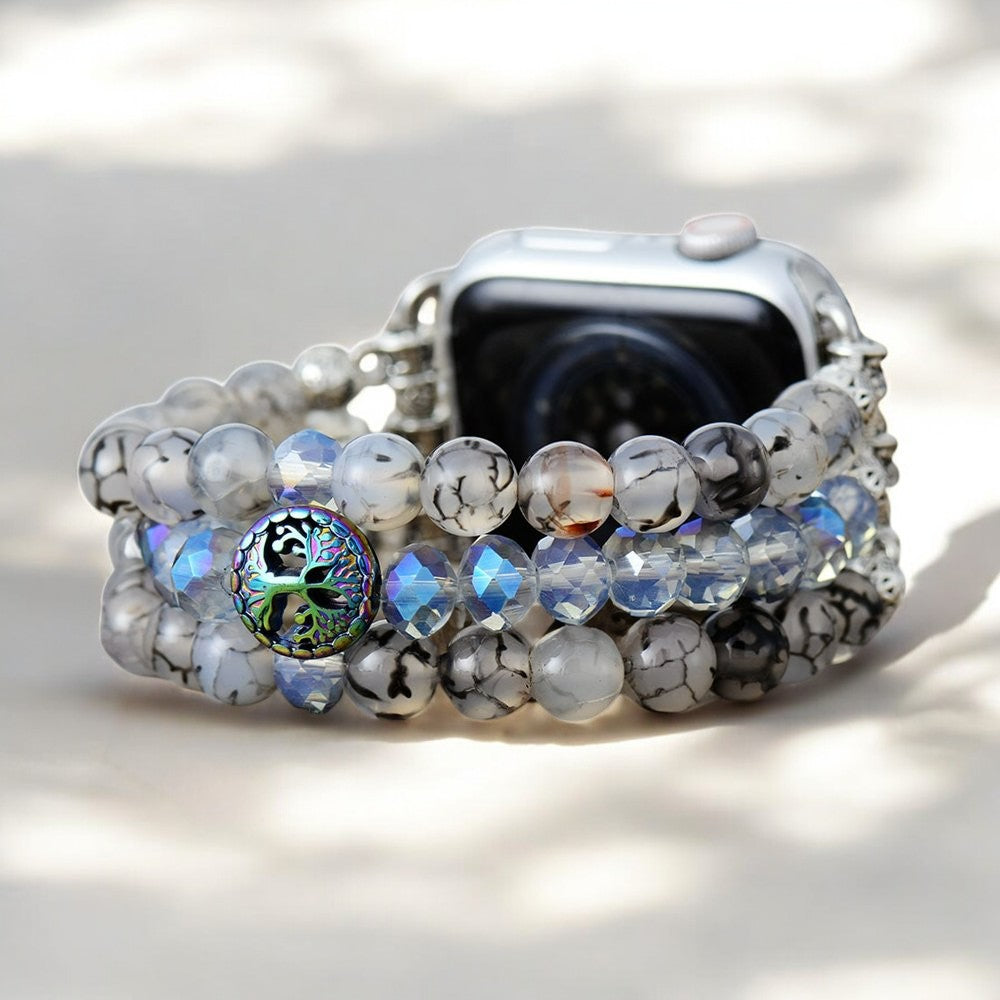 Pulseira Elástica de Cristal Labradorita para Apple Watch