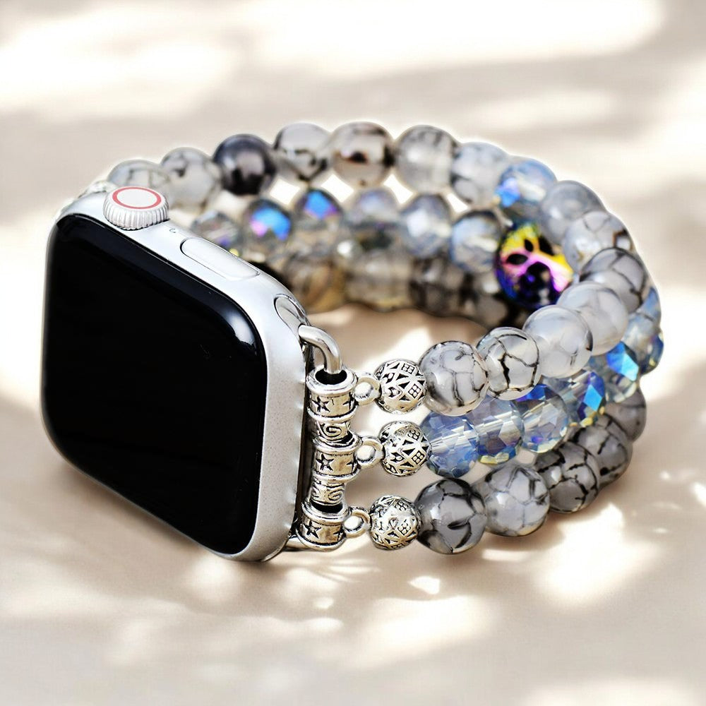 Pulseira Elástica de Cristal Labradorita para Apple Watch