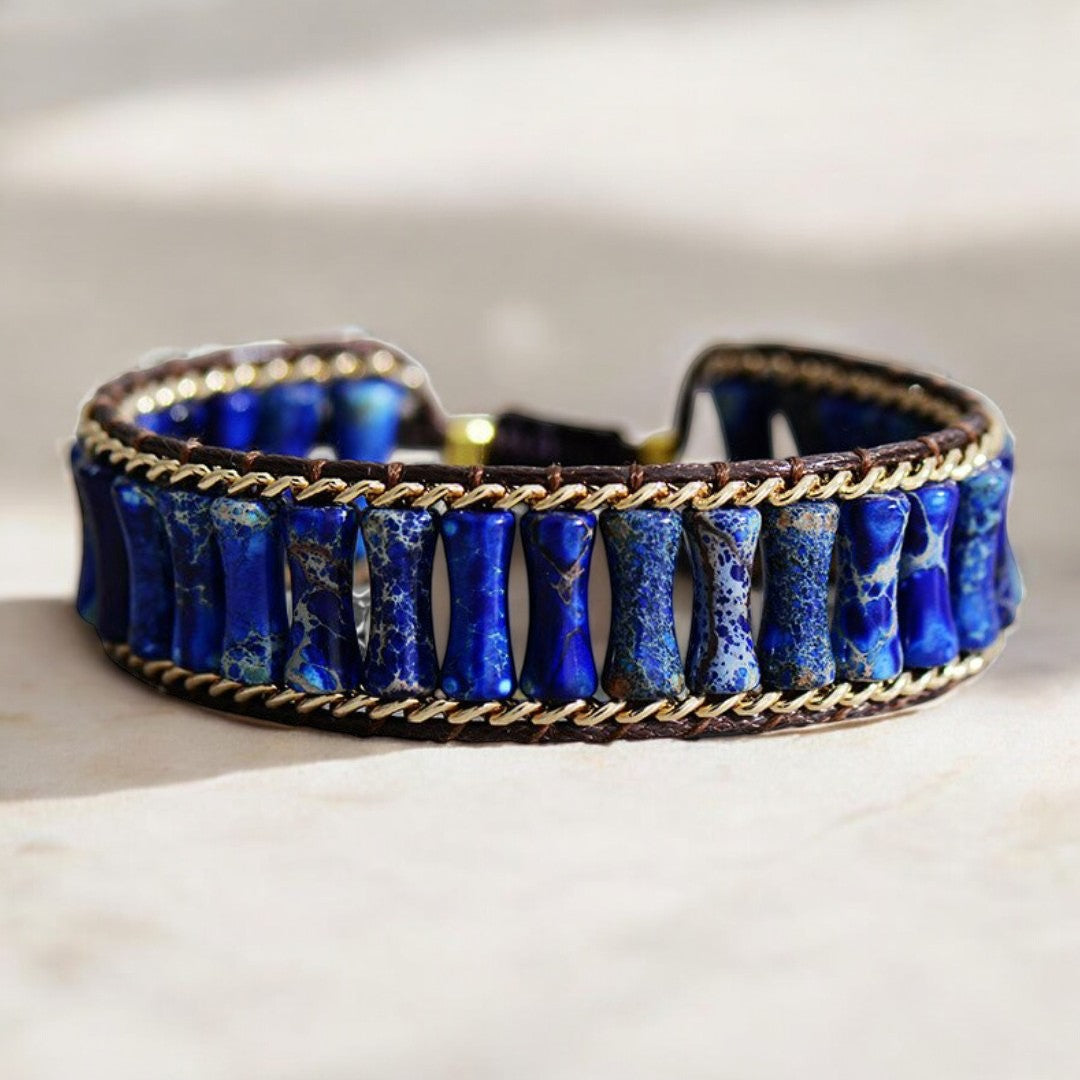 Pulseira Energética de Jaspe Azul Mágico