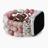 Pulseira elástica Apple Watch na cor rosa escuro