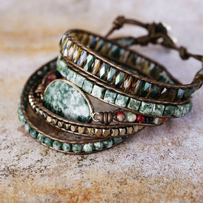 Pulseira Vintage Verde Wrap