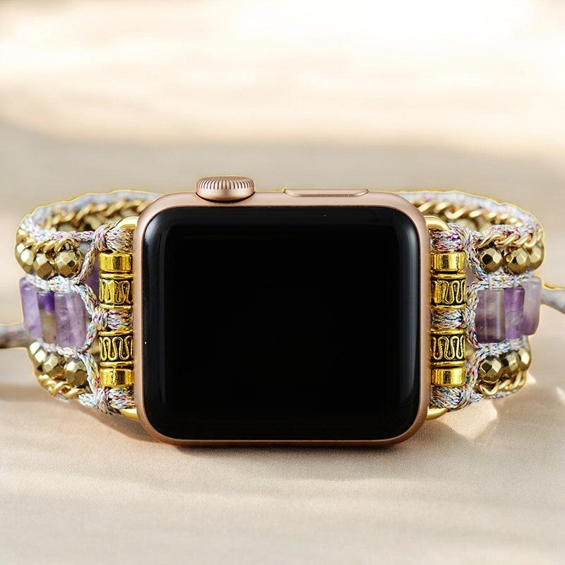 Pulseira majestosa de ametista para Apple Watch