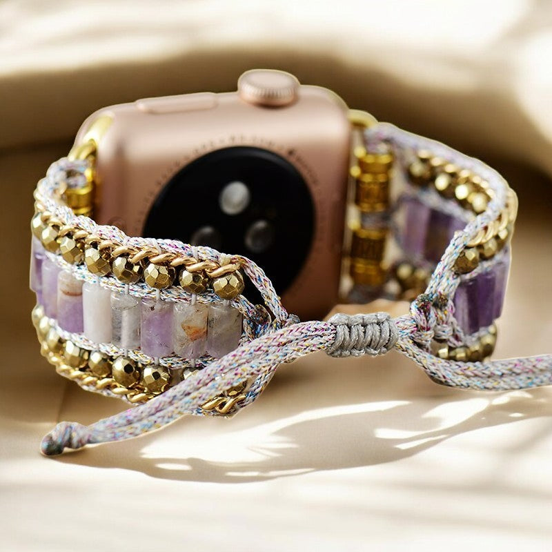 Pulseira majestosa de ametista para Apple Watch