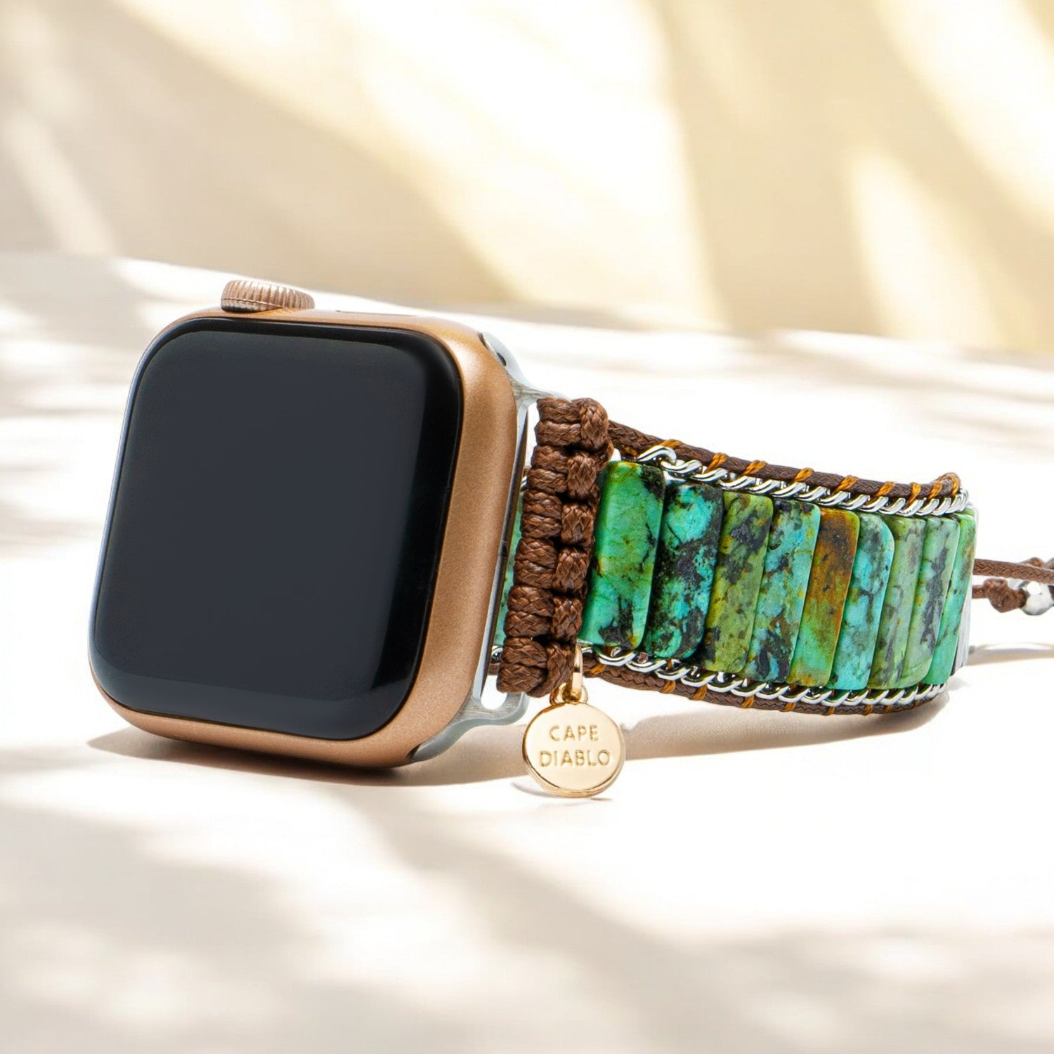 Pulseira masculina de turquesa africana para Apple Watch