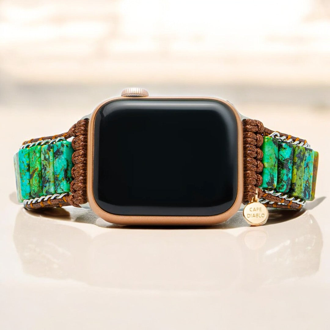 Pulseira masculina de turquesa africana para Apple Watch