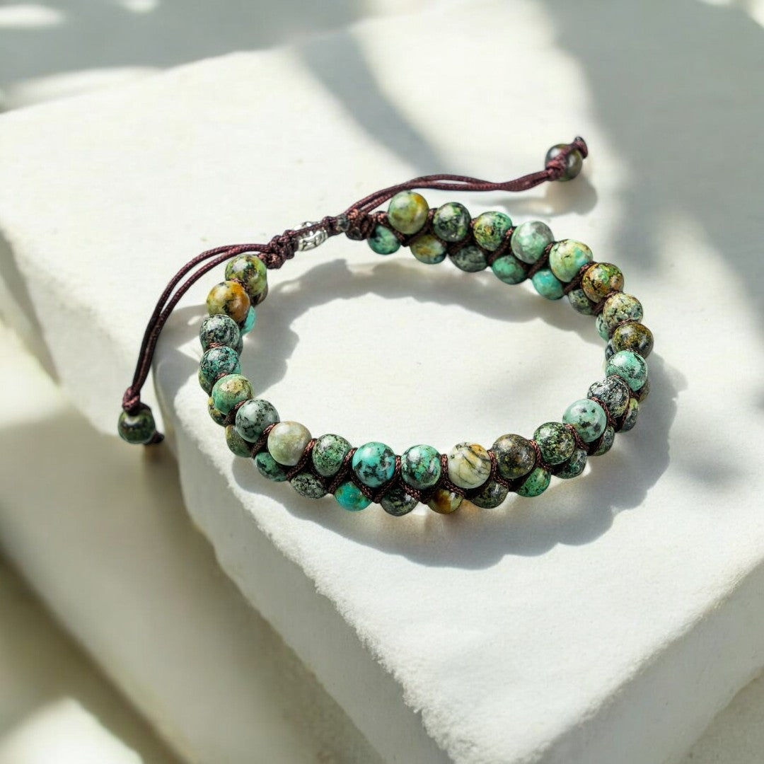 Pulseira Masculina Turquesa Africana