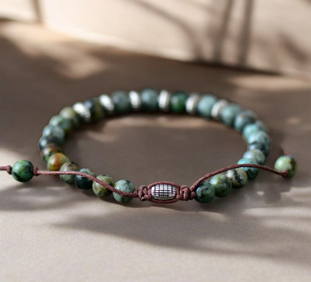 Pulseira Ragnar turquesa africana masculina