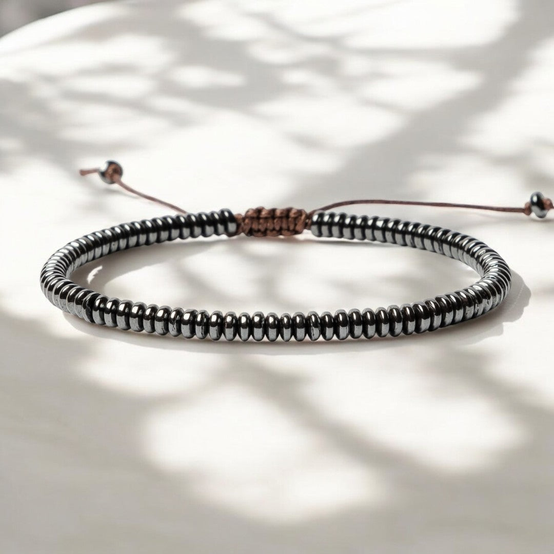 Pulseira Masculina Pedra Hematita