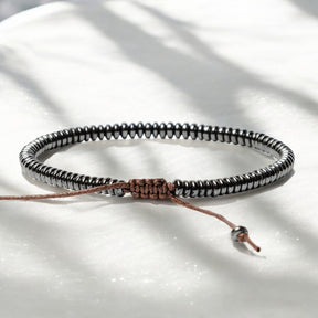 Pulseira de Pedra Hematita Masculina
