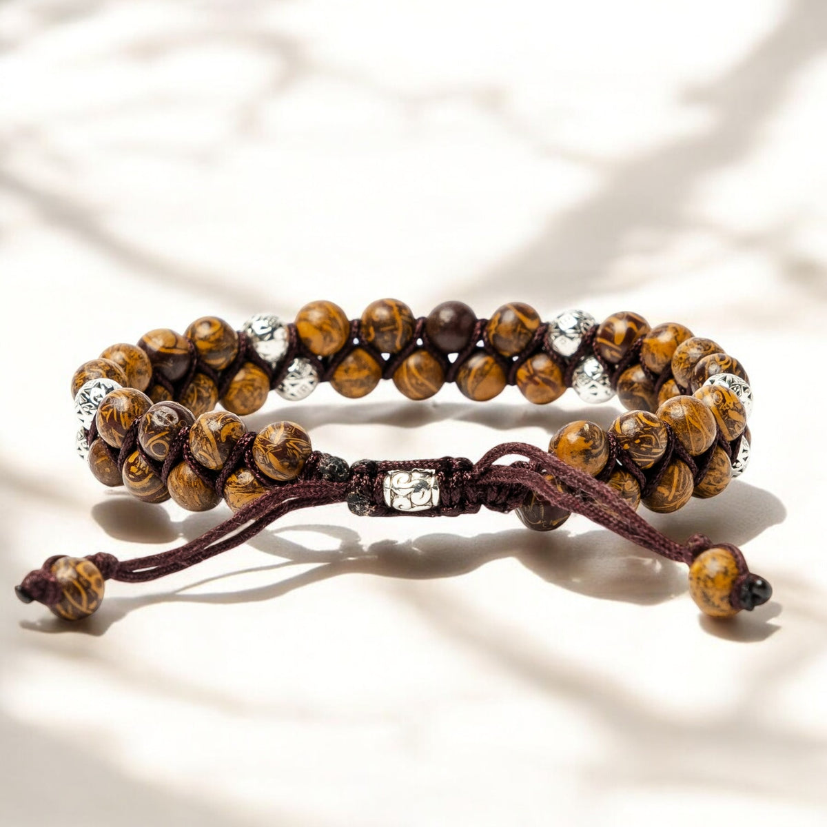 Pulseira Vintage Masculina de Jasper