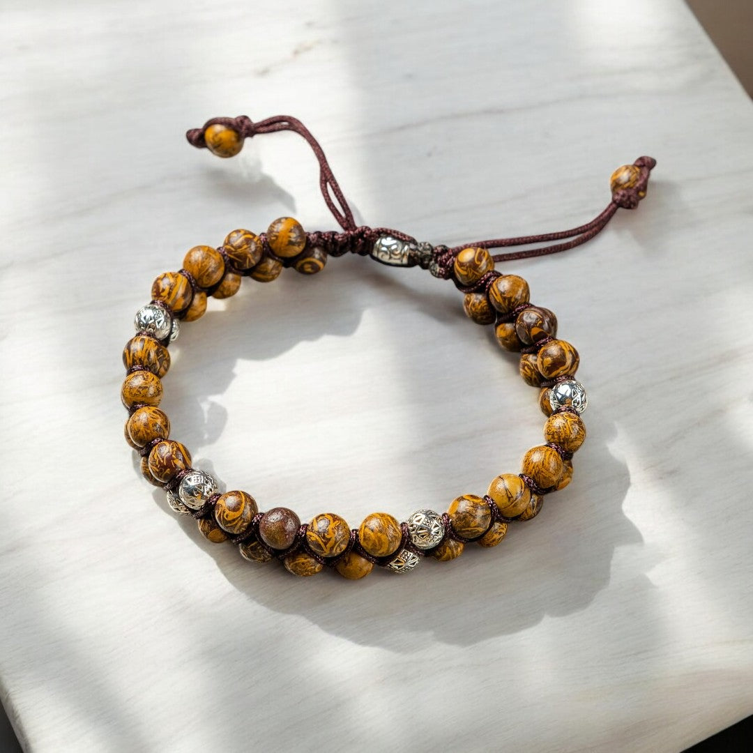 Pulseira Vintage Masculina de Jasper