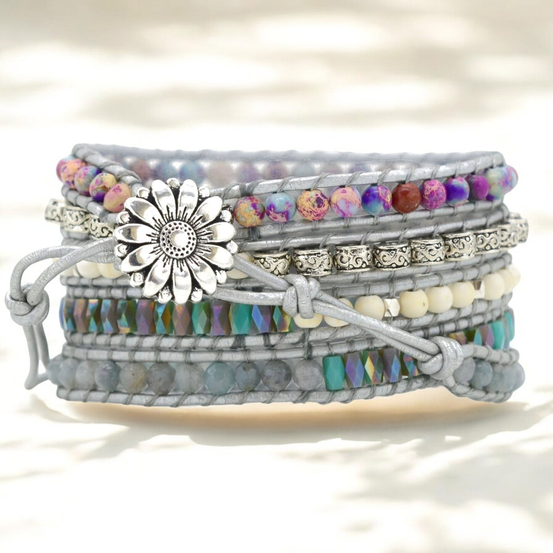 Pulseira Envoltório de Proteção Ocean Jasper