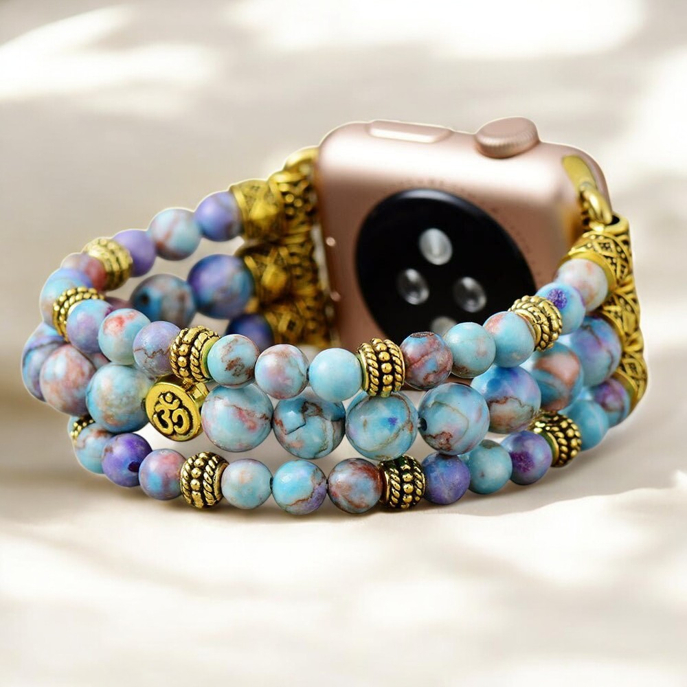 Pulseira Peaceful Jasper Stretch para Apple Watch