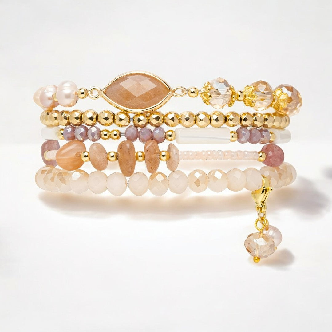 Pulseira Pearly Rosette Stretch para Apple Watch