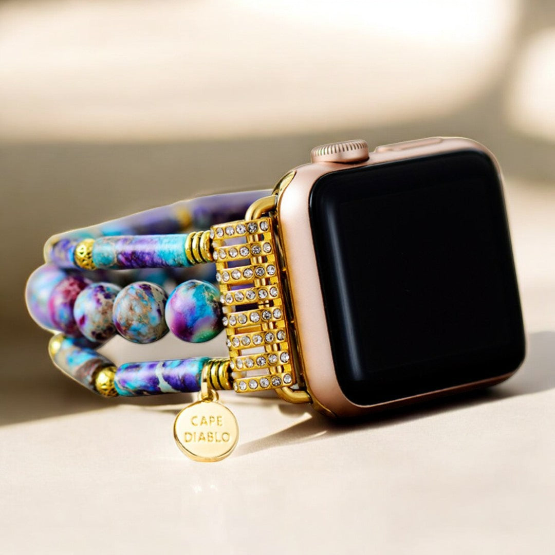 Pulseira Elástica Periwinkle Jasper para Apple Watch