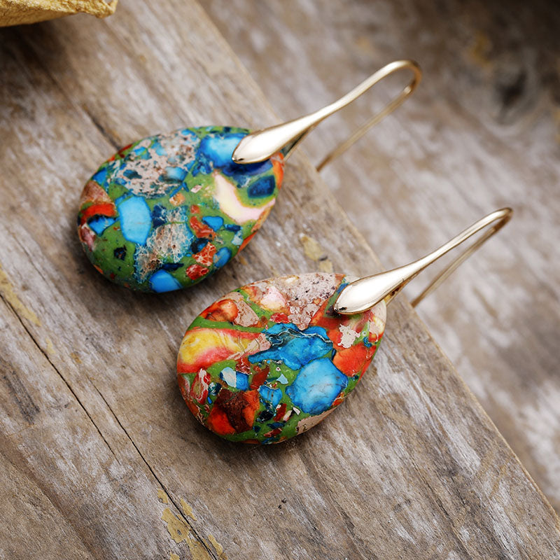 Brincos Pendentes Jasper Essence
