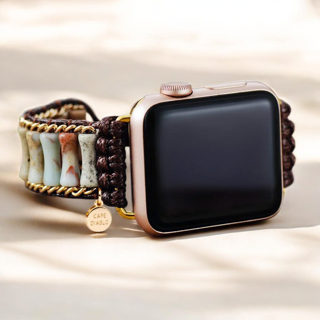Pulseira Apple Watch de Jaspe Imperial Refinado