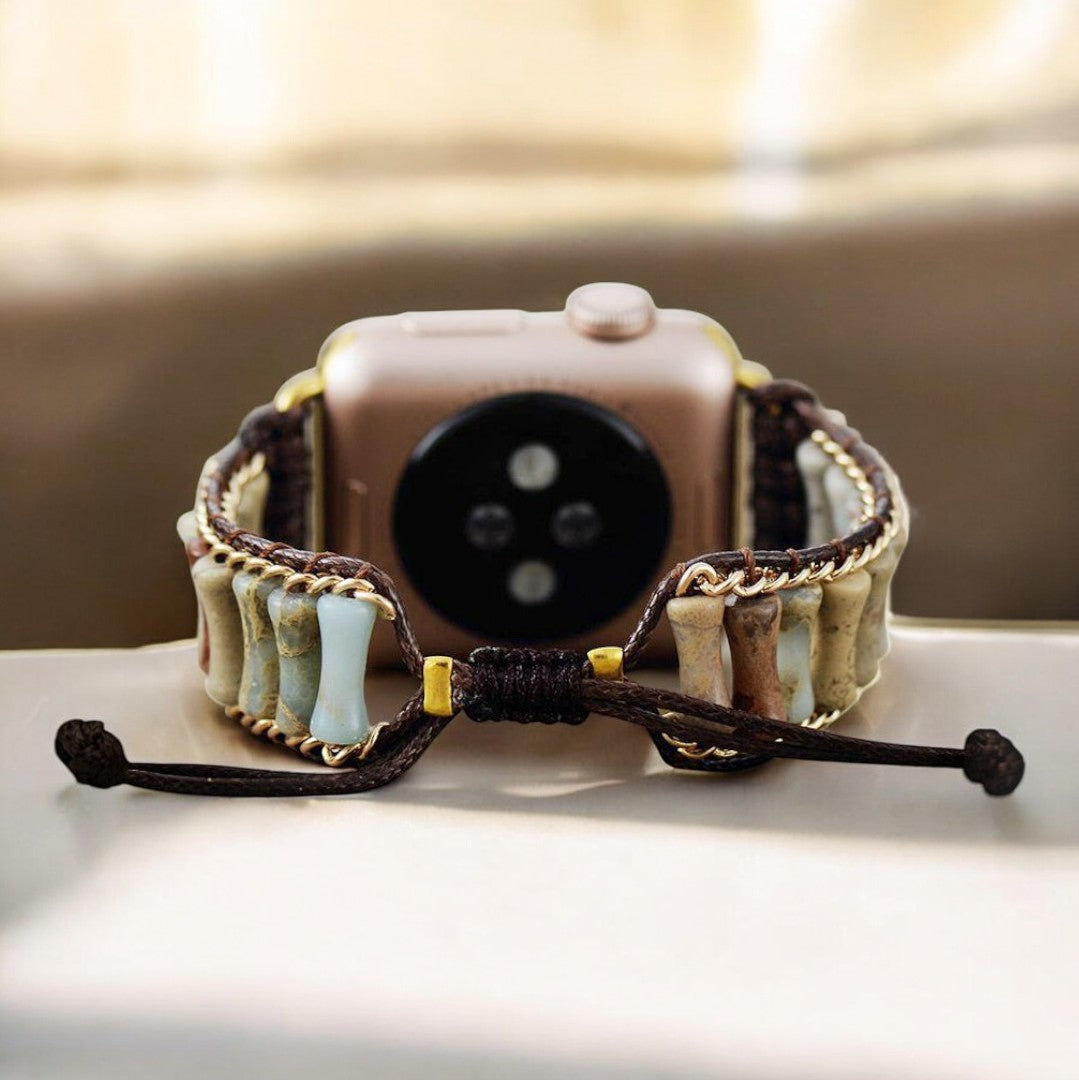 Pulseira Apple Watch de Jaspe Imperial Refinado