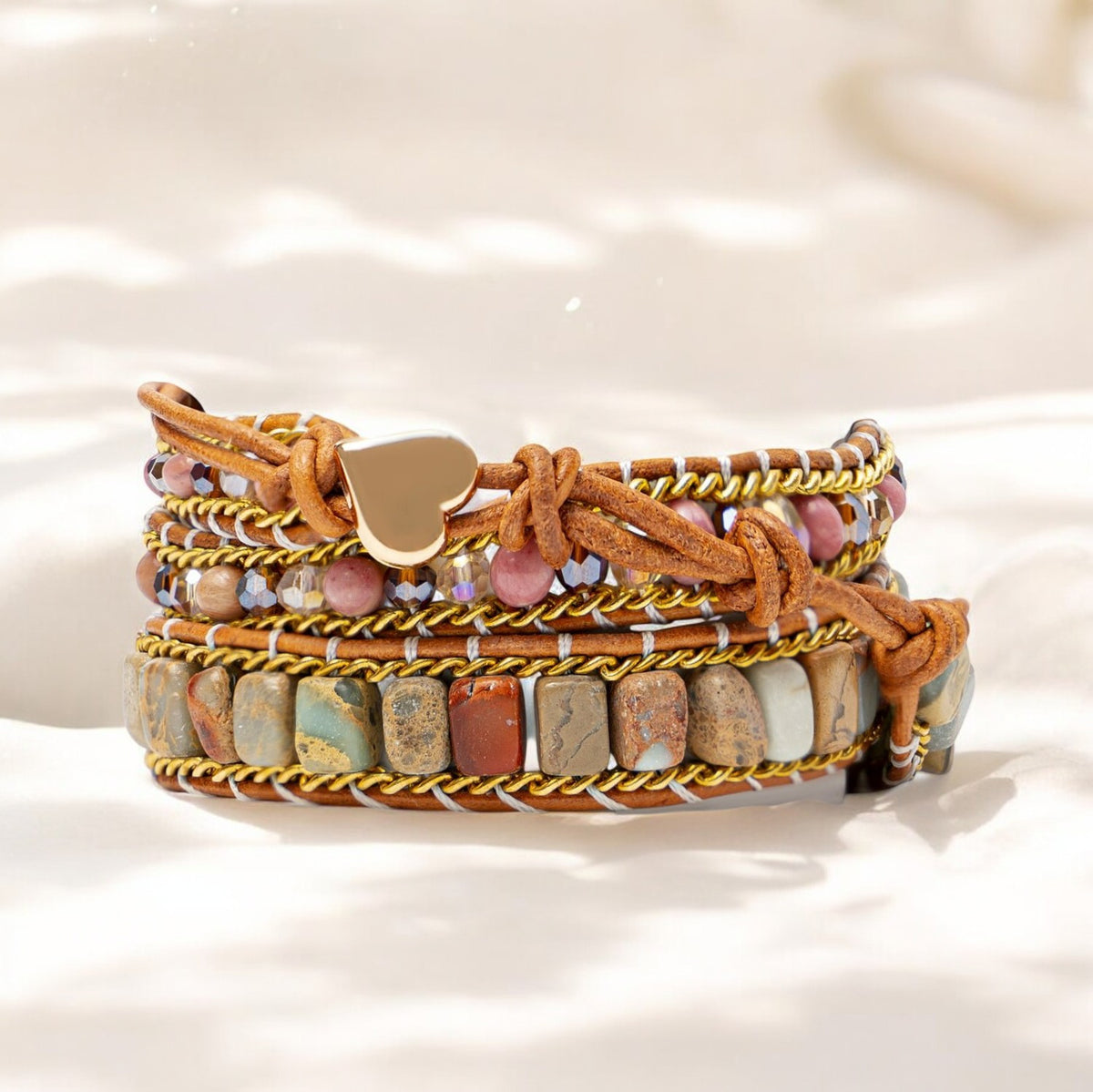Pulseira de proteção de amor de rodonita