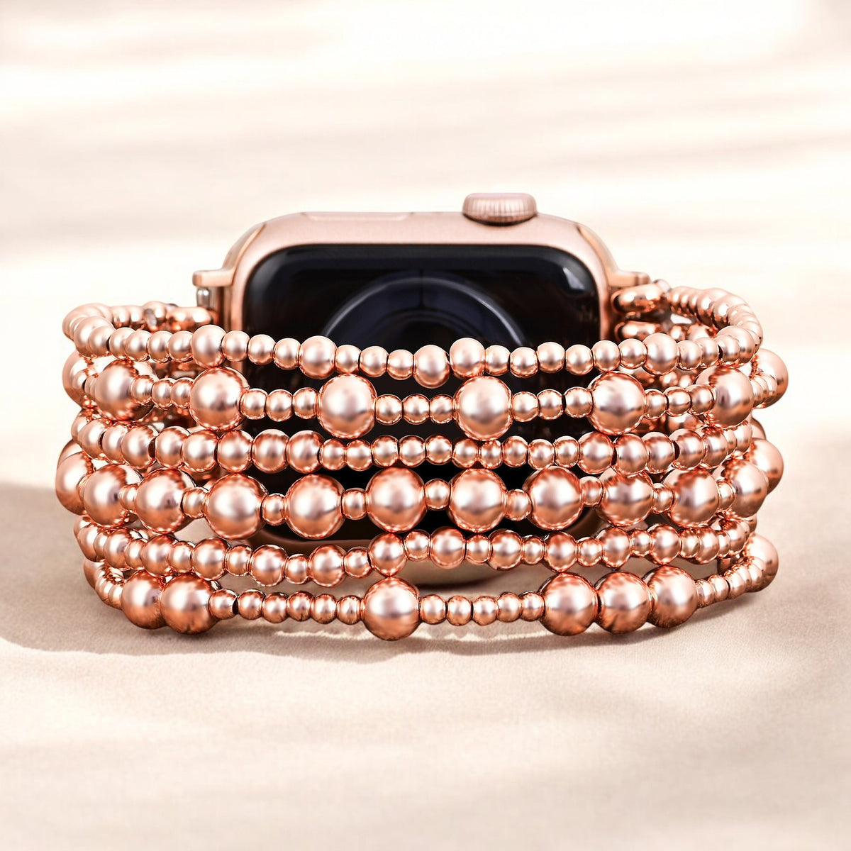 Pulseira Apple Watch Serenity em Ouro Rosé