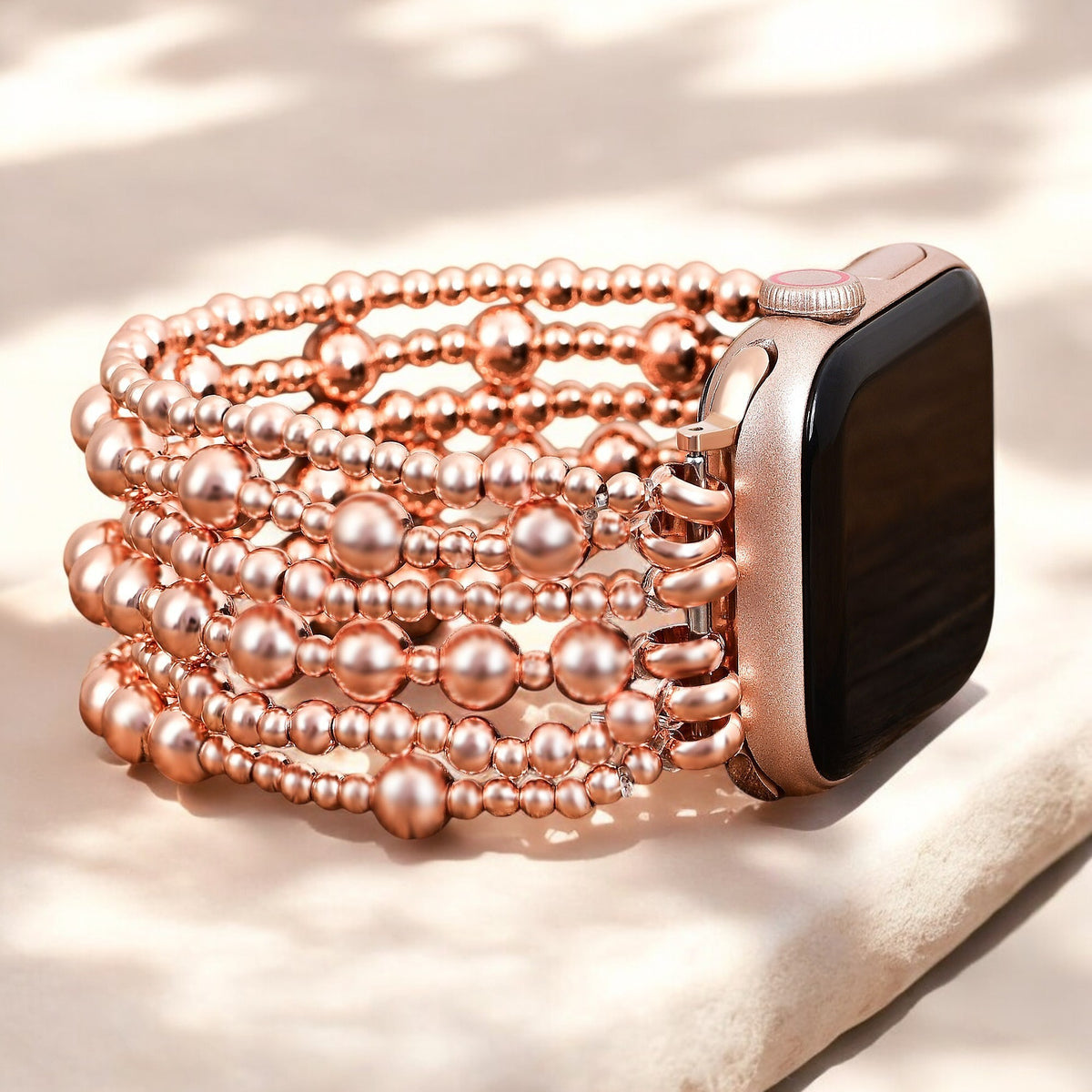 Pulseira Apple Watch Serenity em Ouro Rosé