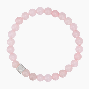 Pulseira de Contas de Amor Prateadas de Dia dos Namorados