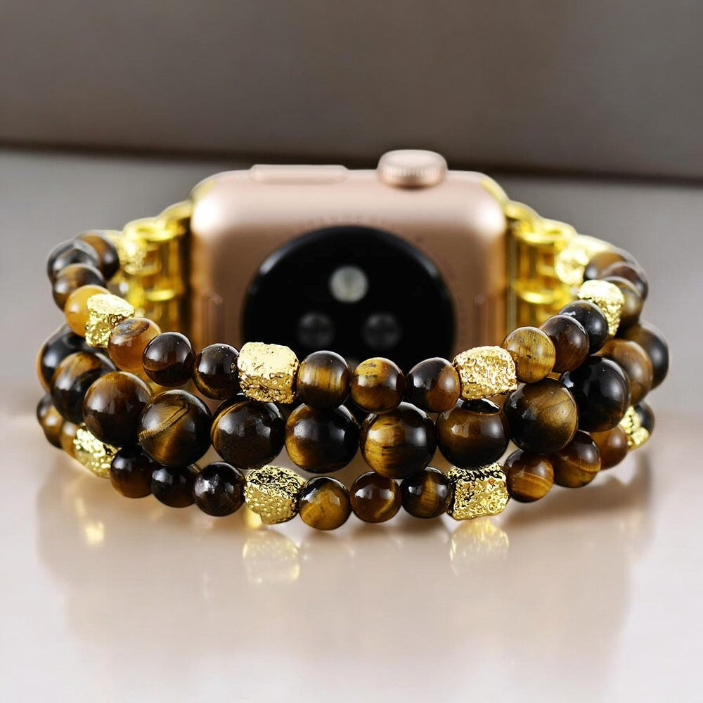 Pulseira para Apple Watch Tiger Eye Gleam Stretch