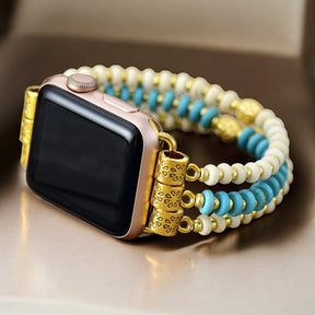Pulseira Turquesa Howlite Elástica para Apple Watch