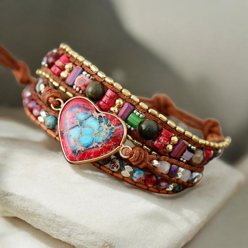 Pulseira Envolvente de Proteção Vibrante para o Coração