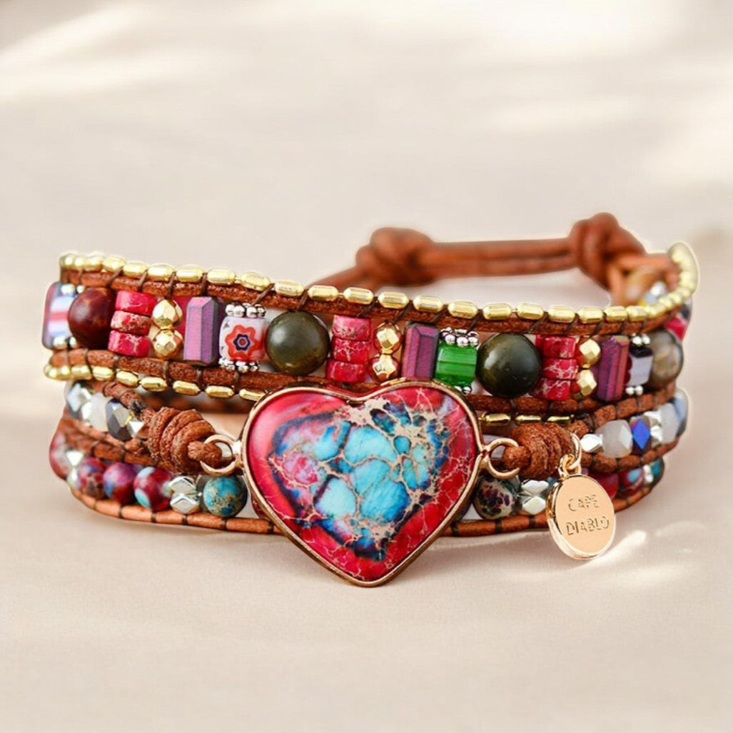 Pulseira Envolvente de Proteção Vibrante para o Coração